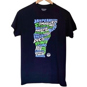 Ski Vermont Graphic Gildan Black Tee | S